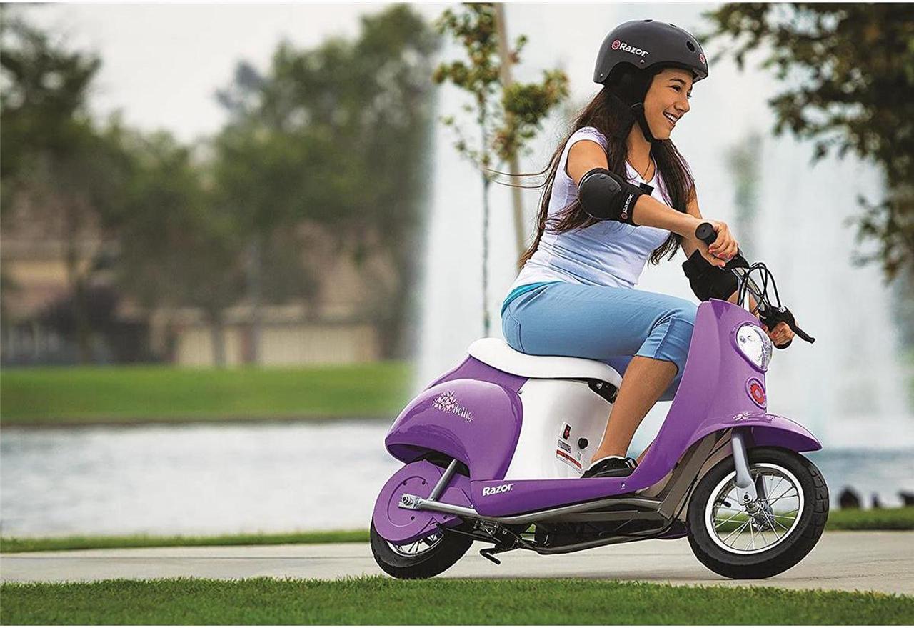 Alt view image 6 of 9 - Pocket Mod Miniature Euro Electric Scooter - Purple