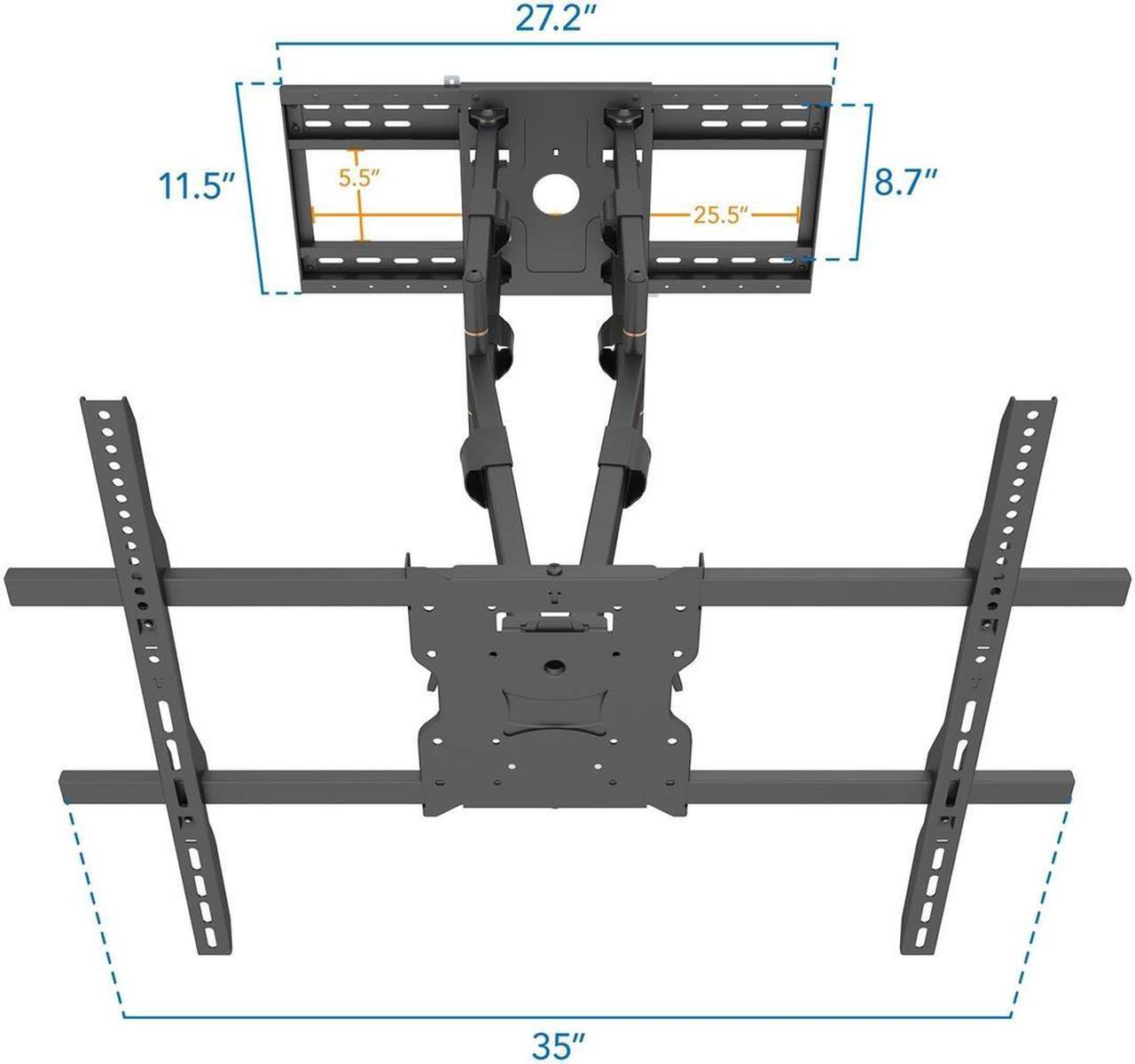 Alt view image 10 of 16 - Mount-It! Heavy Duty TV Wall Mount With Long Extension Arms | Fits 65-110 Inch TVs