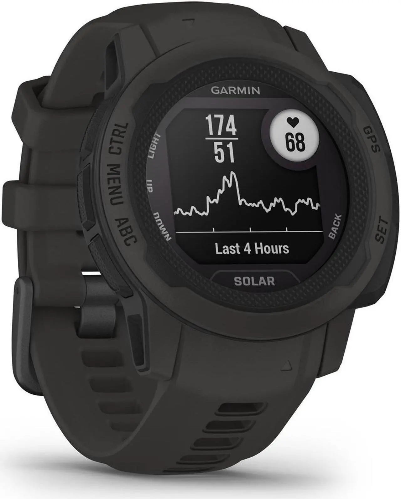 Alt view image 3 of 9 - Garmin Instinct 2S Solar, Graphite | Solar Charging GPS Smart Watch 010-02564-10