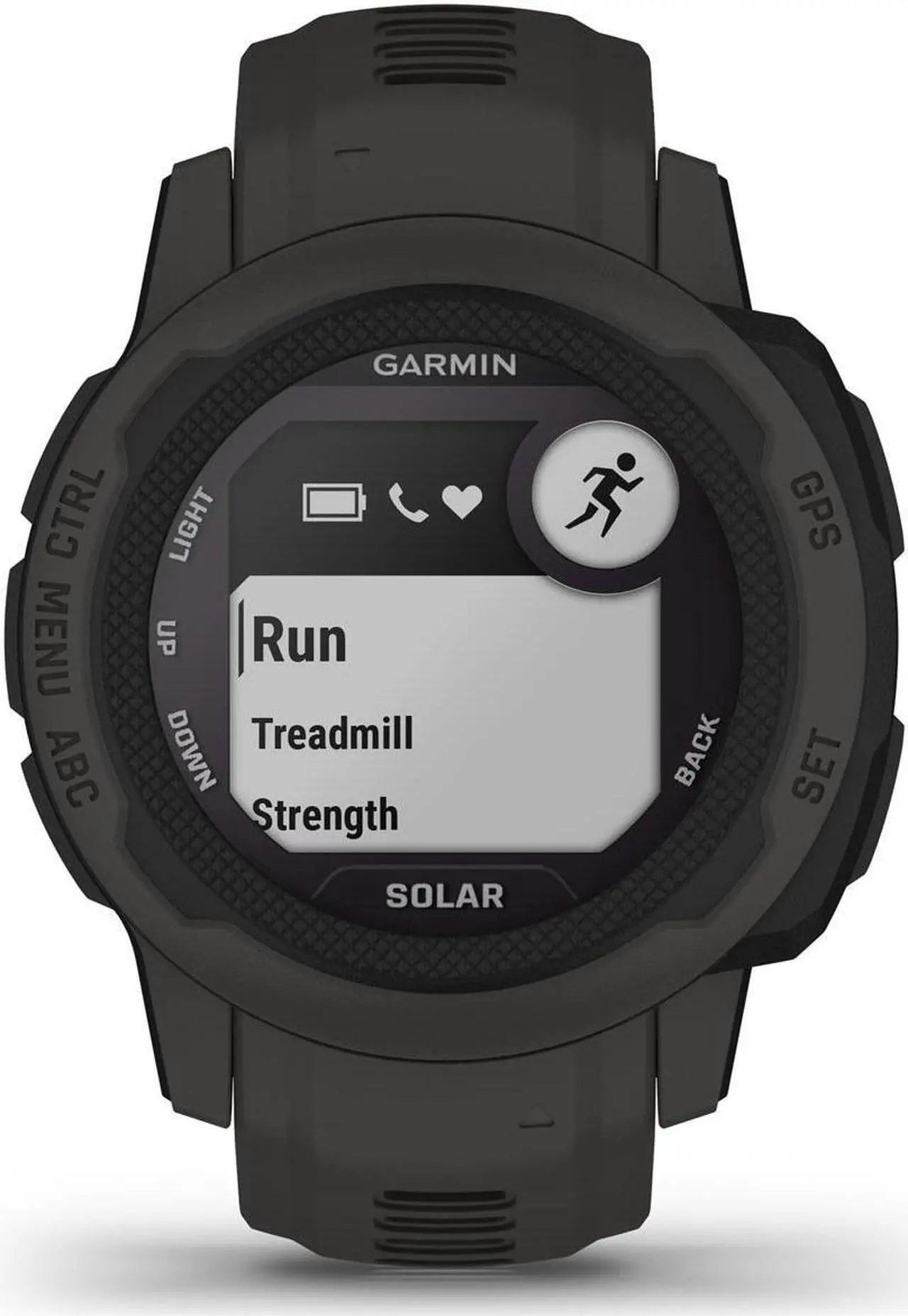 Alt view image 4 of 9 - Garmin Instinct 2S Solar, Graphite | Solar Charging GPS Smart Watch 010-02564-10