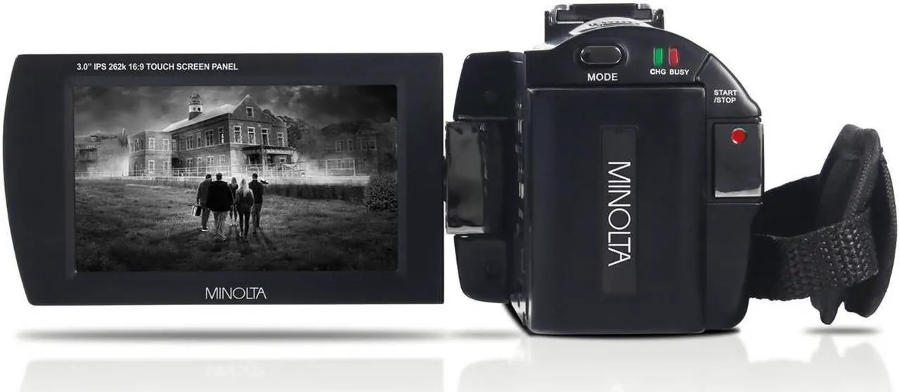 Alt view image 4 of 9 - Minolta MN4K25NV 4K Ultra HD 30MP 3" Touchscreen Camcorder with Night Vision, Black