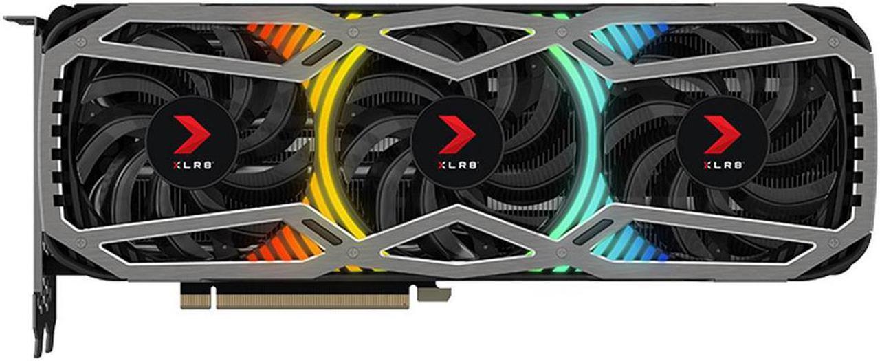 Alt view image 10 of 18 - PNY GeForce RTX 3070 8GB XLR8 Gaming Revel Epic-X RGB Triple Fan Graphics Card LHR VCG30708LTFXPPB