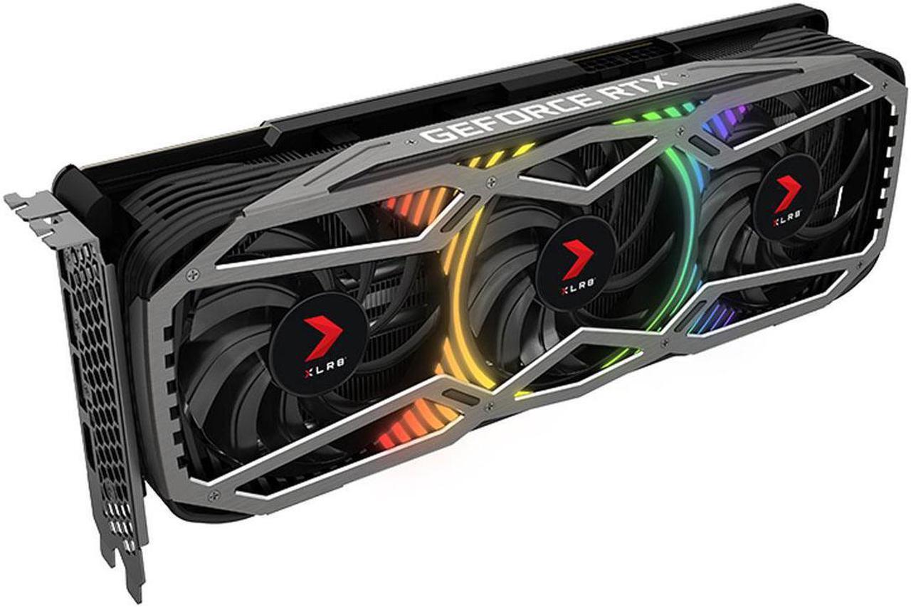 Alt view image 12 of 18 - PNY GeForce RTX 3070 8GB XLR8 Gaming Revel Epic-X RGB Triple Fan Graphics Card LHR VCG30708LTFXPPB