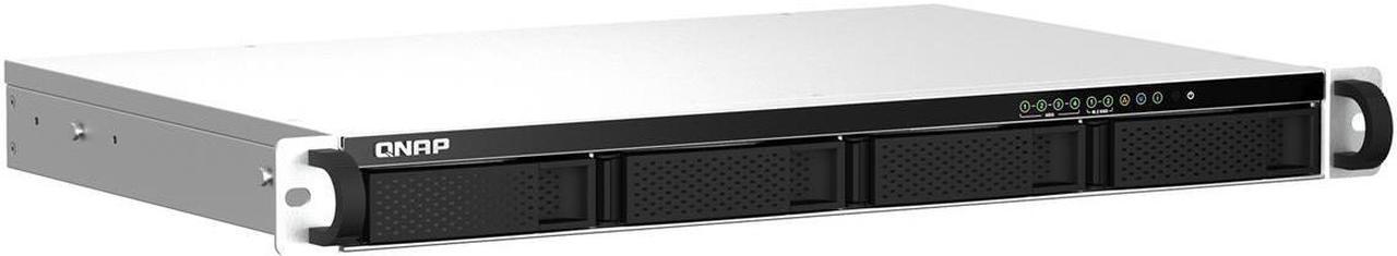 Alt view image 4 of 11 - Qnap TS-464eU 4-Bay 1U Short-Depth Rackmount NAS/iSCSI IP-SAN, Single PSU