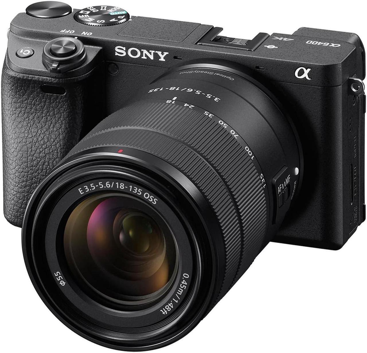 Alt view image 2 of 7 - Sony Alpha a6400 Mirrorless Camera with 18-135mm f/3.5-5.6 Lens W/Free ACC Kit