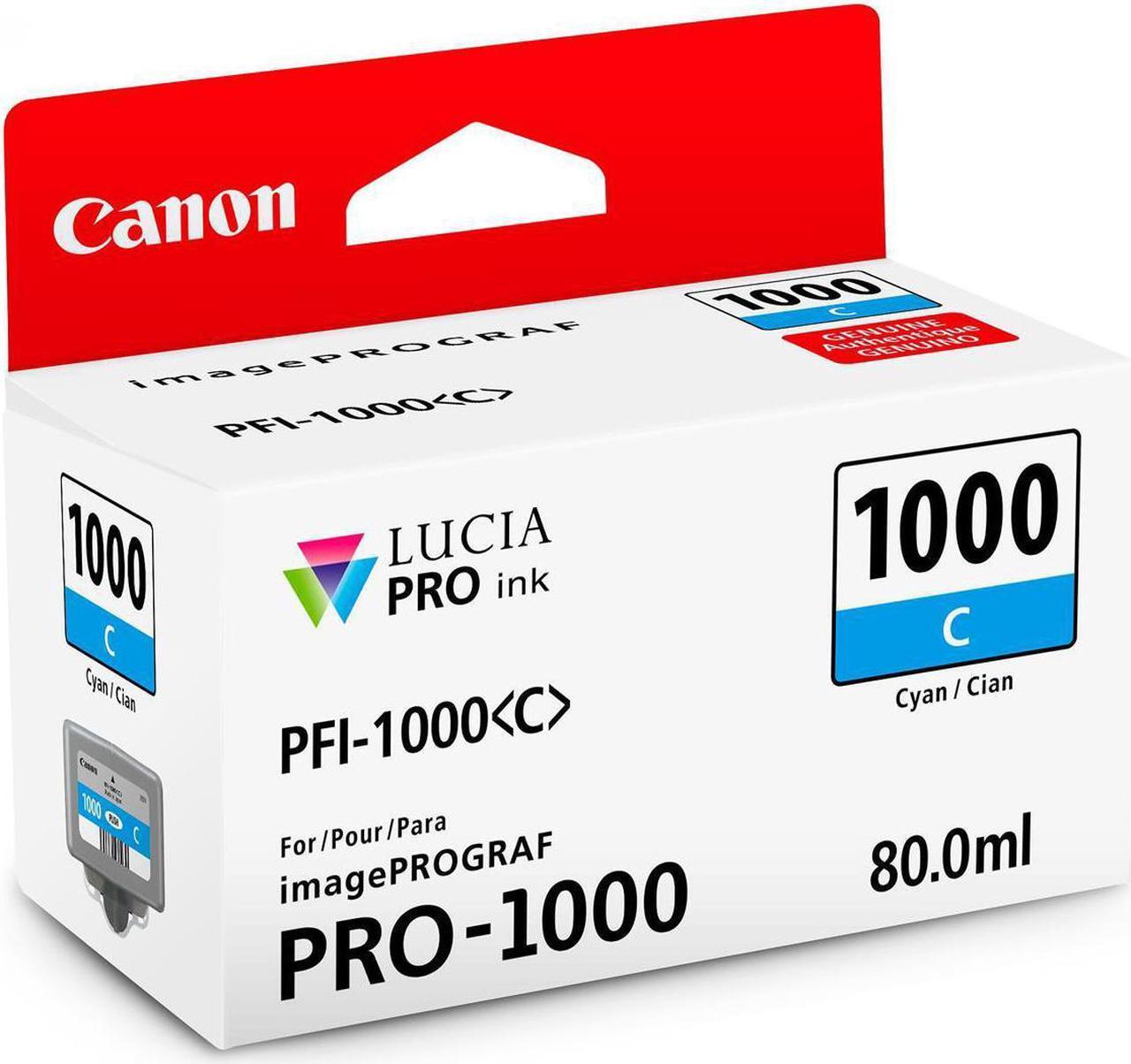Alt view image 2 of 4 - Canon 3 Pack PFI-1000 C Cyan LUCIA PRO ink for imagePROGRAF PRO-1000 #0547C002 3