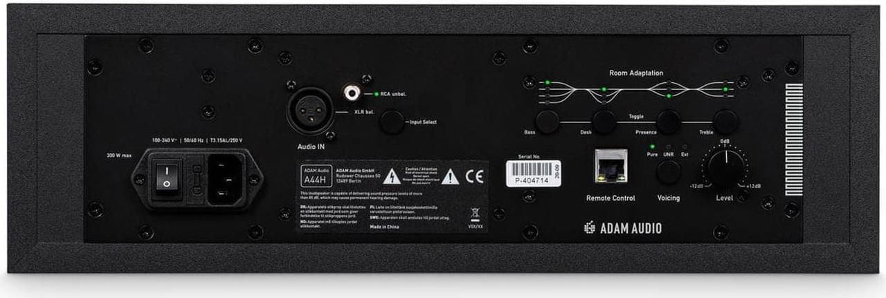 Alt view image 3 of 9 - Adam Audio A44H Horizontal 4" 130W Powered Active 2-Way Studio Monitor #12105600