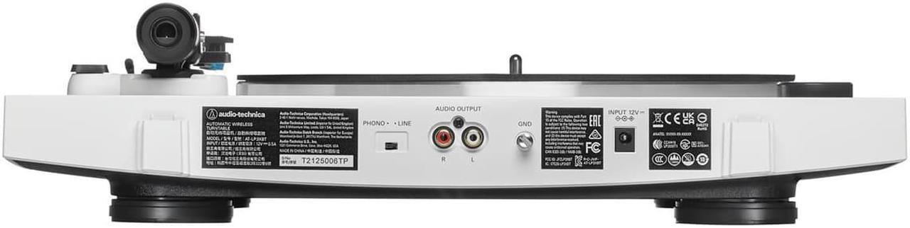 Alt view image 4 of 18 - Audio Technica Wireless & Analog Automatic Belt-Drive Turntable - White