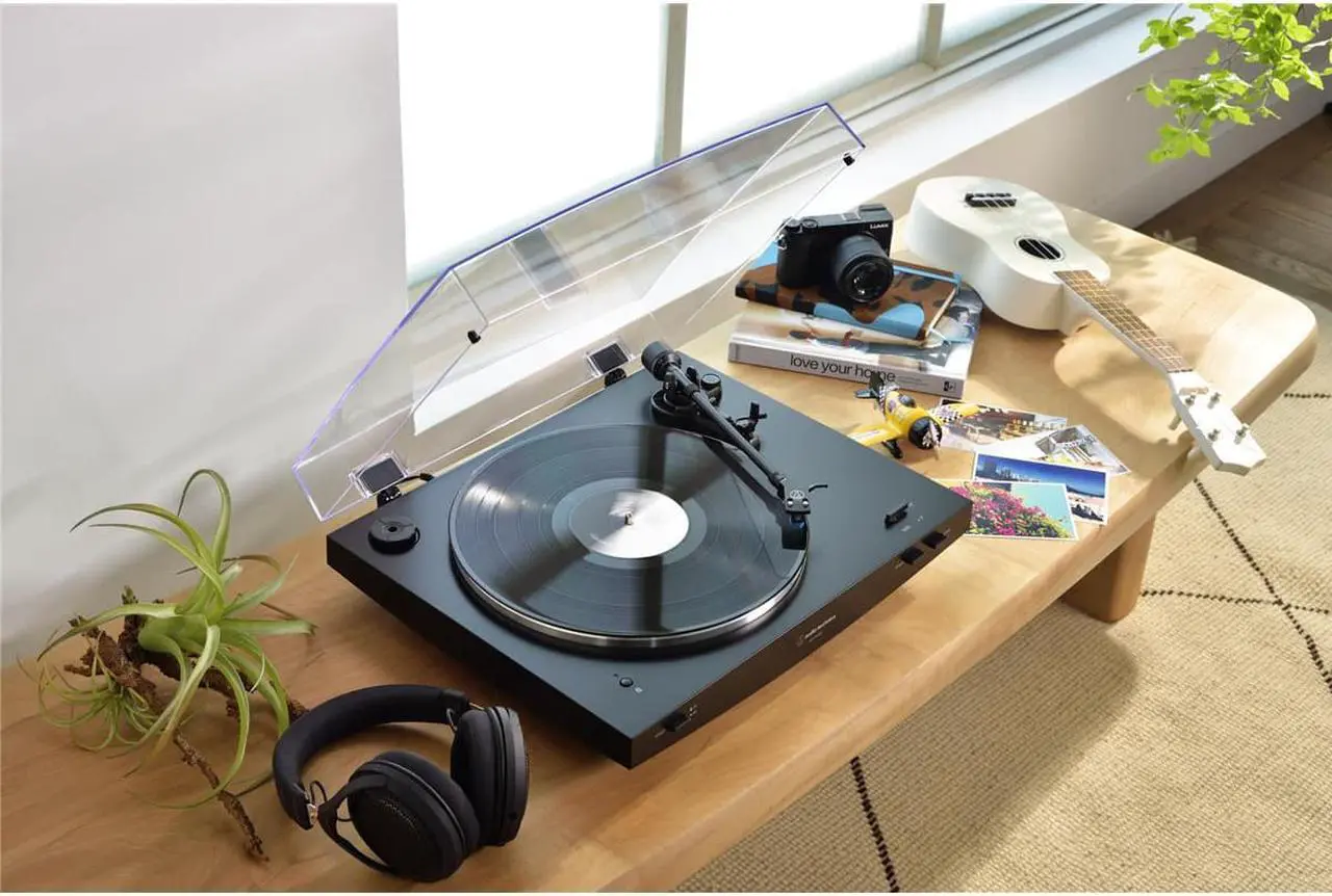Alt view image 12 of 20 - Audio Technica Wireless & Analog Automatic Belt-Drive Turntable - Black