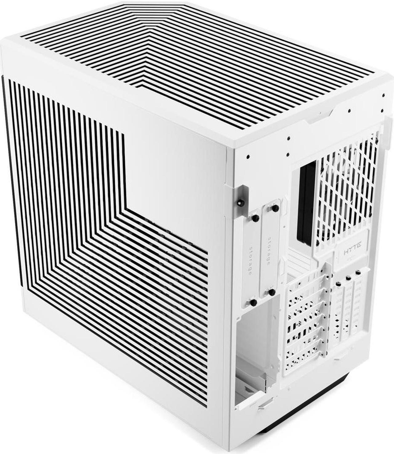 Alt view image 4 of 13 - HYTE Y60 Modern Aesthetic Dual Chamber Panoramic Tempered Glass Mid-Tower ATX Computer Gaming Case with PCIe 4.0 Riser Cable Included, Snow White