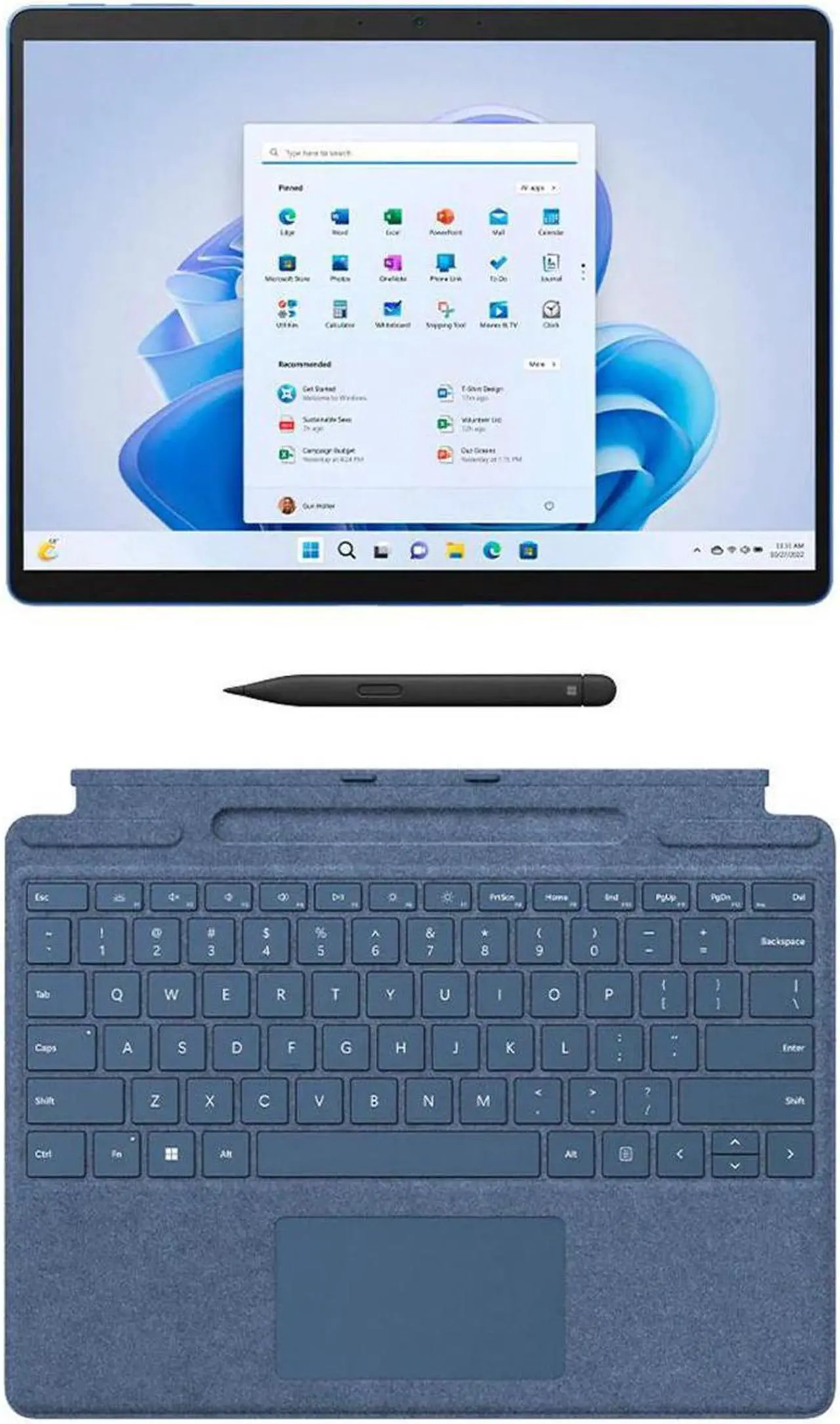 Alt view image 20 of 20 - Microsoft Surface Pro 9 - Intel Core i5-1235U - 8GB RAM - 256GB SSD - 13" 120Hz Touchscreen - Windows 11 Home - Intel Evo Platform - QEZ-00035 - Sapphire