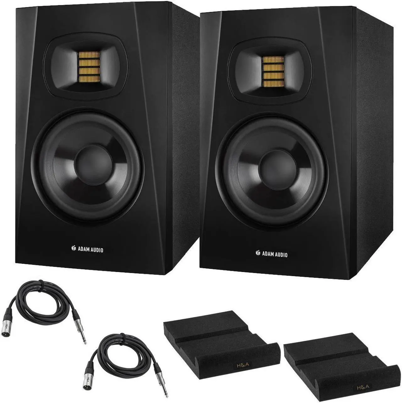 Main image of Adam Audio 2x Professional T5V Active Monitor with Isolation Pads & Cables