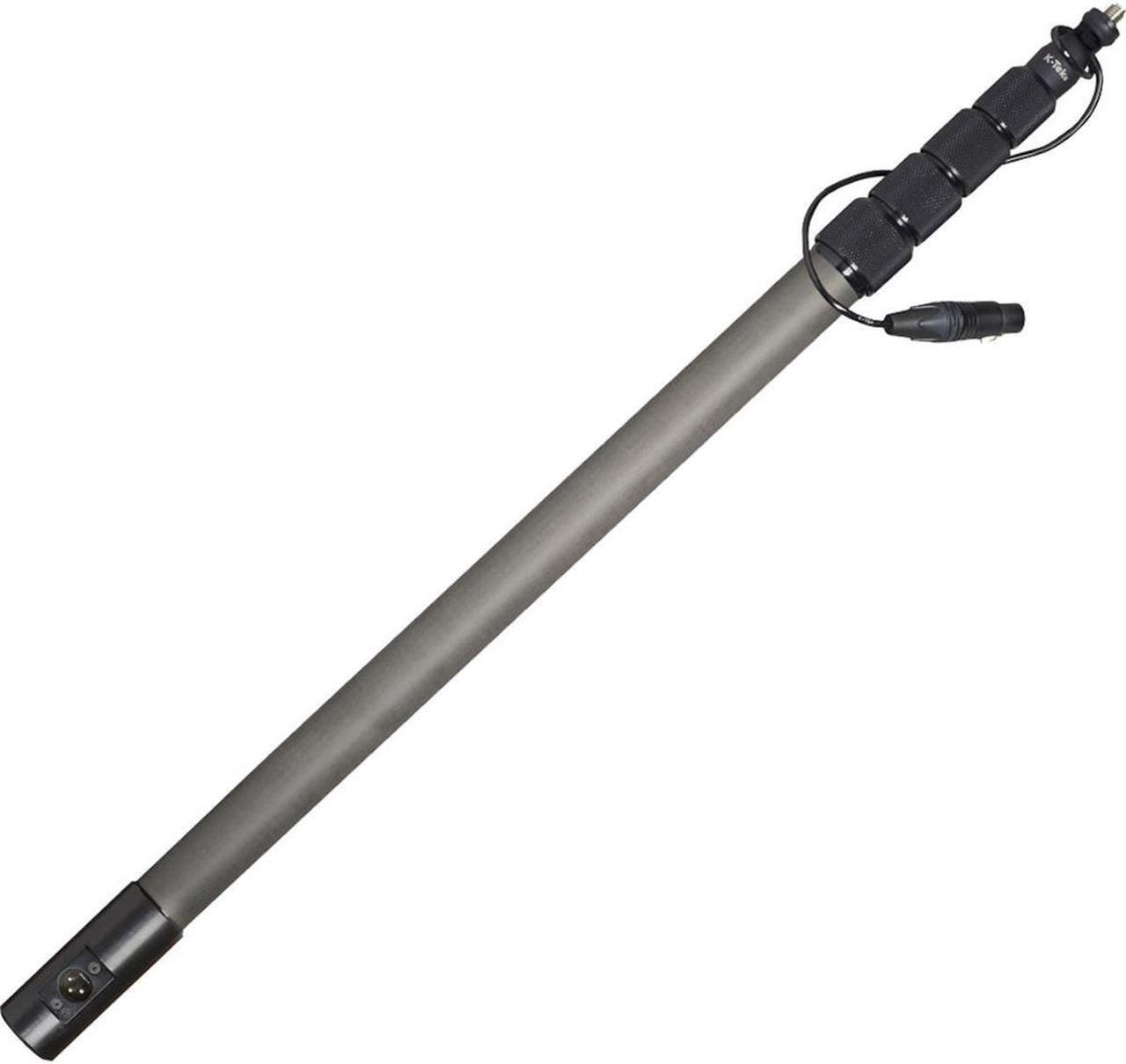 Alt view image 4 of 8 - K-Tek 36.8"-12'.6" 5-Section Carbon Fiber Boom Pole w/Coiled Cable #KEG150CCR