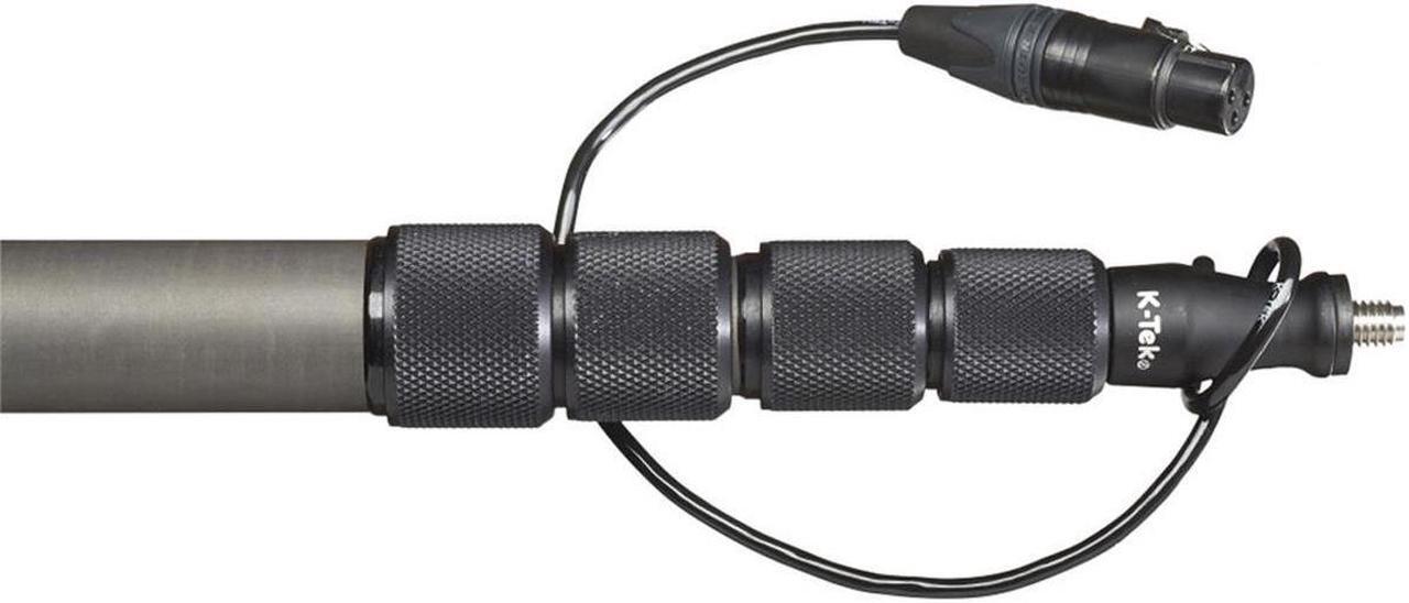 Alt view image 7 of 8 - K-Tek 36.8"-12'.6" 5-Section Carbon Fiber Boom Pole w/Coiled Cable #KEG150CCR
