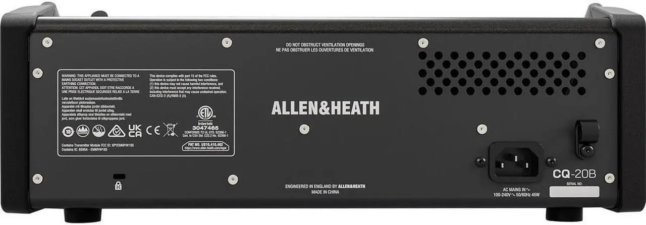 Alt view image 8 of 12 - Allen & Heath CQ-20B Digital Mixer With Wi-Fi and Bluetooth Connectivity