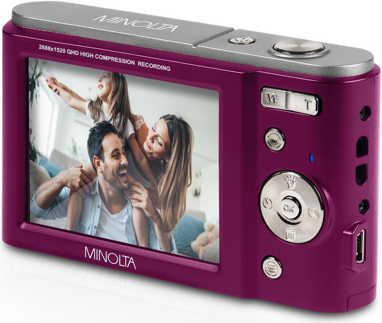 Alt view image 4 of 12 - Minolta MND20-M MINOLTA MND30 44 MP / 2.7K Ultra HD Digital Camera (Magenta)