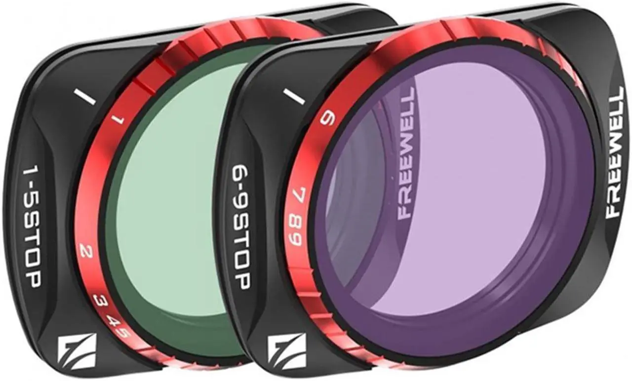 Main image of Freewell Variable ND 1-5 and 6-9 Stop Filters for DJI Osmo Pocket 3, 2-Pack