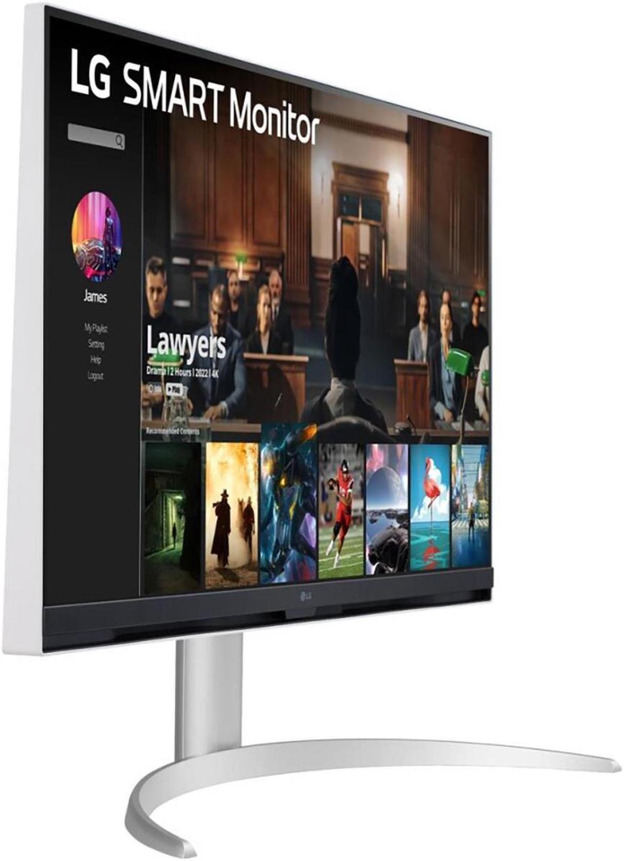 Alt view image 6 of 11 - LG Smart Monitor (32SQ730S) - 32-Inch 4K UHD(3840x2160) Display, webOS Smart Monitor, ThinQ Home, Magic Remote, USB Type-C, Stereo Speakers, AirPlay 2, Screen Share, Bluetooth,Silver