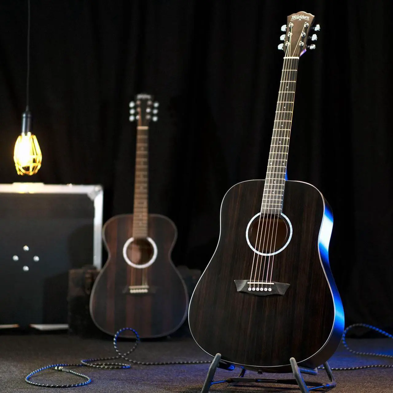Alt view image 5 of 8 - Washburn 6 String Acoustic Guitar, Right (DFED)