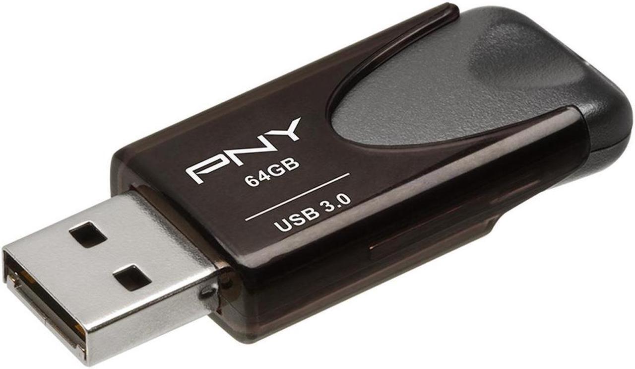 Alt view image 5 of 11 - PNY - Elite Turbo Attache 4 64GB USB 3.0 Type A Flash Drive - Black/Gray