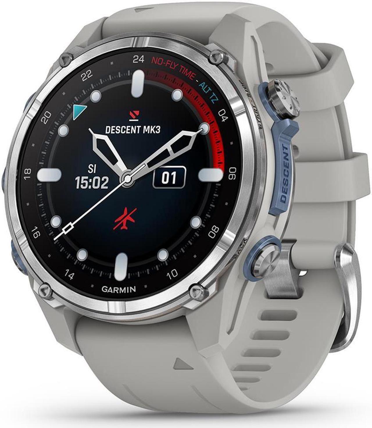 Main image of Garmin Descent Mk3 Dive 43mm GPS Smart Watch, Stainless Steel,Gray Silicone Band