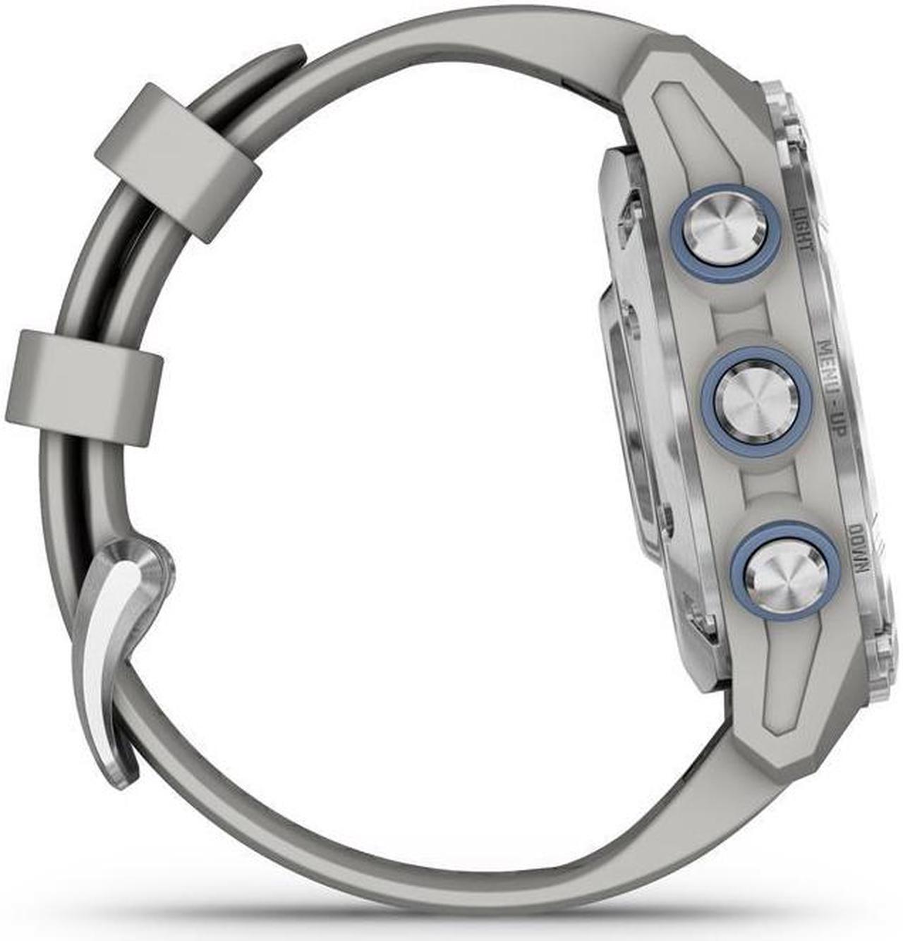 Alt view image 4 of 7 - Garmin Descent Mk3 Dive 43mm GPS Smart Watch, Stainless Steel,Gray Silicone Band