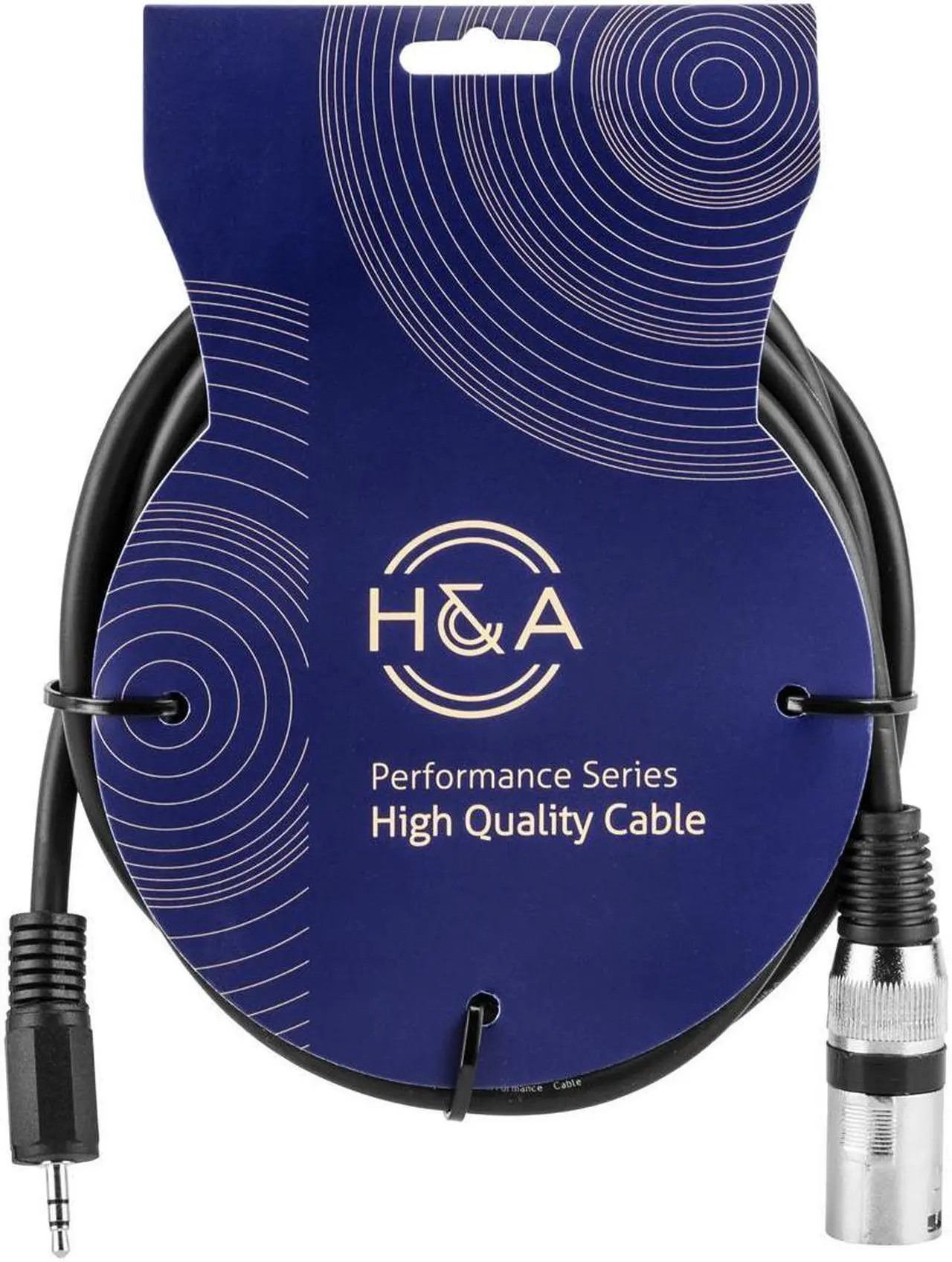 Alt view image 4 of 4 - H&A 1/8" Male Mini-Jack to XLR Male Cable 10' #XSM-MM-10