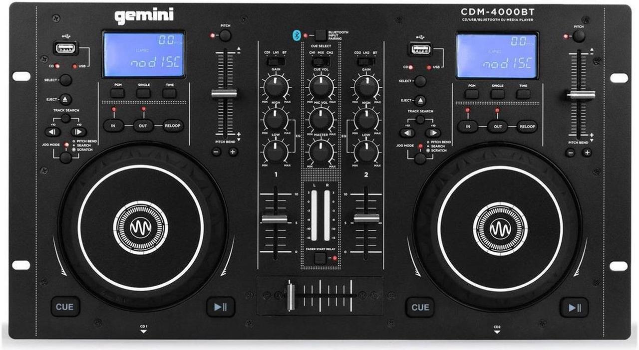 Alt view image 18 of 20 - Gemini Sound Pro StandAlone DJ Dual Deck Media Player Mixer