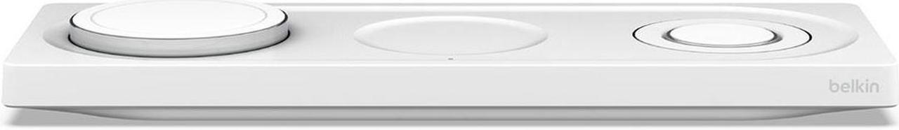 Alt view image 12 of 14 - BELKIN WIZ016TTWH BOOST CHARGE PRO White 3-in-1 Wireless Charging Pad with MagSafe