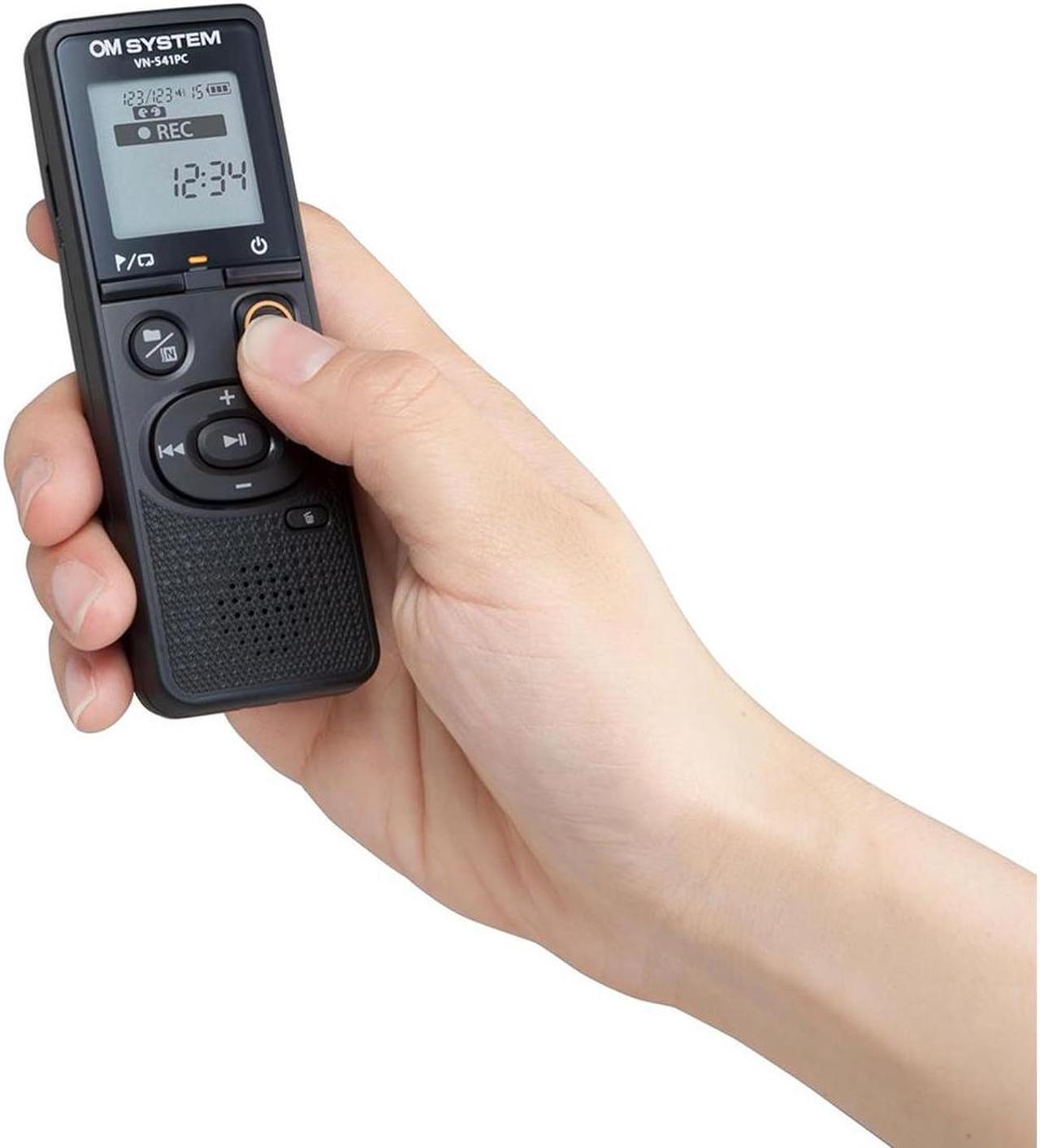 Alt view image 3 of 7 - OM SYSTEM VN-541PC 4GB Digital Voice Recorder, Black #V420040BU000