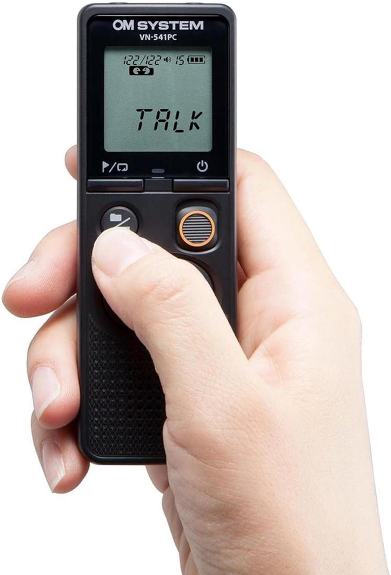 Alt view image 4 of 7 - OM SYSTEM VN-541PC 4GB Digital Voice Recorder, Black #V420040BU000