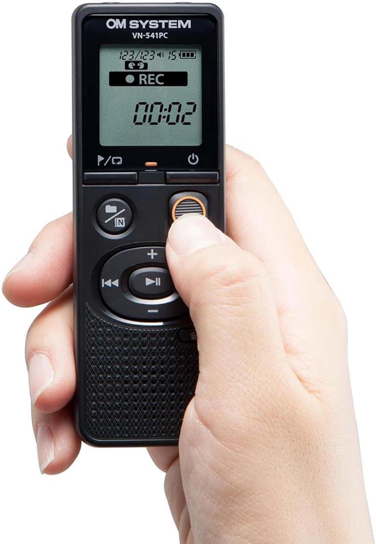 Alt view image 5 of 7 - OM SYSTEM VN-541PC 4GB Digital Voice Recorder, Black #V420040BU000
