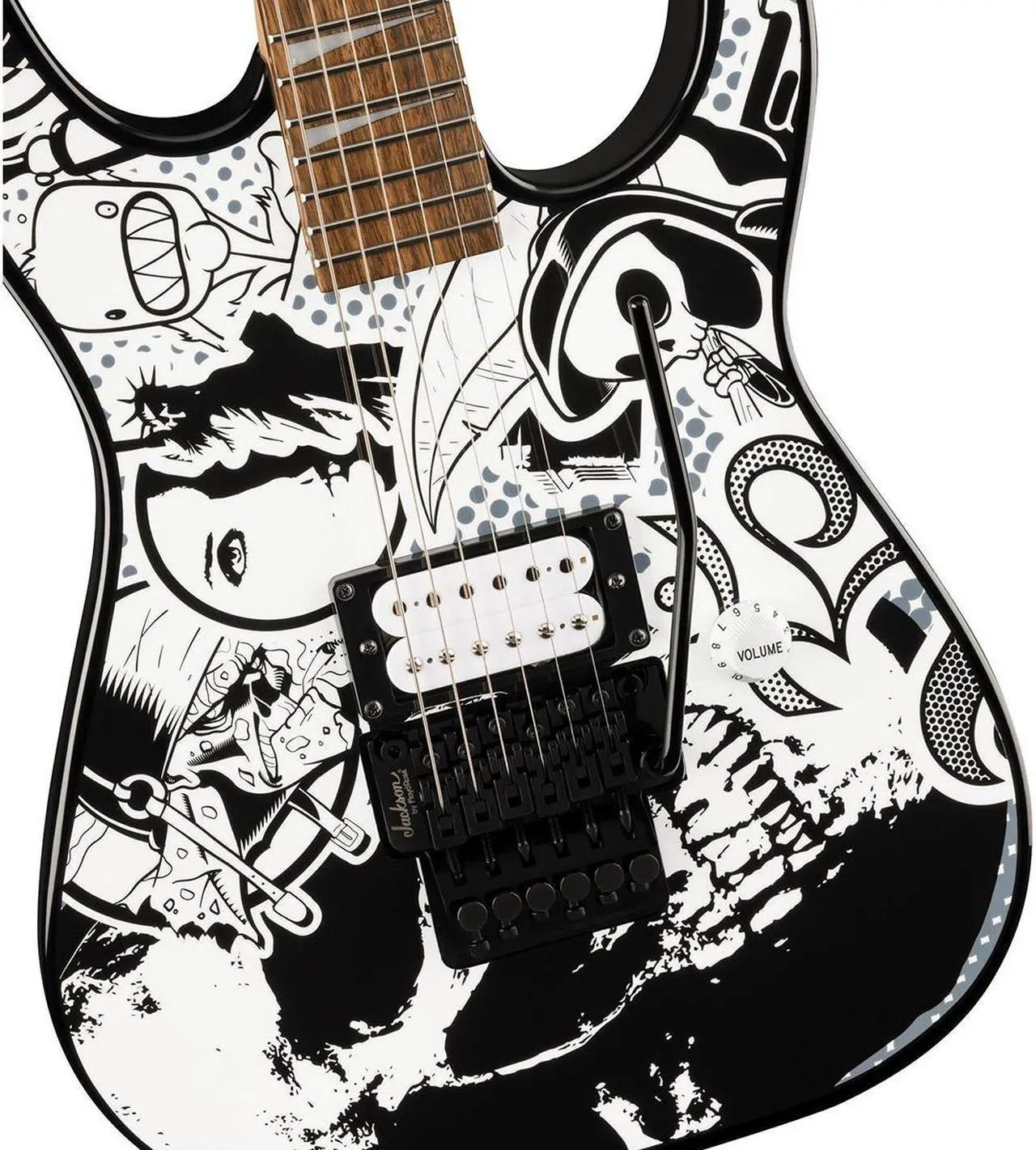Alt view image 3 of 5 - Jackson X Series Dinky DK1 H Electric Guitar, Skull Kaos #2910032500
