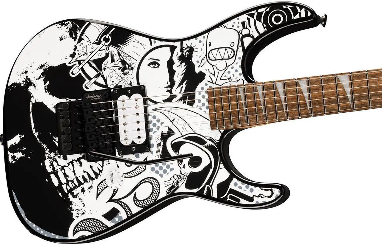 Alt view image 4 of 5 - Jackson X Series Dinky DK1 H Electric Guitar, Skull Kaos #2910032500