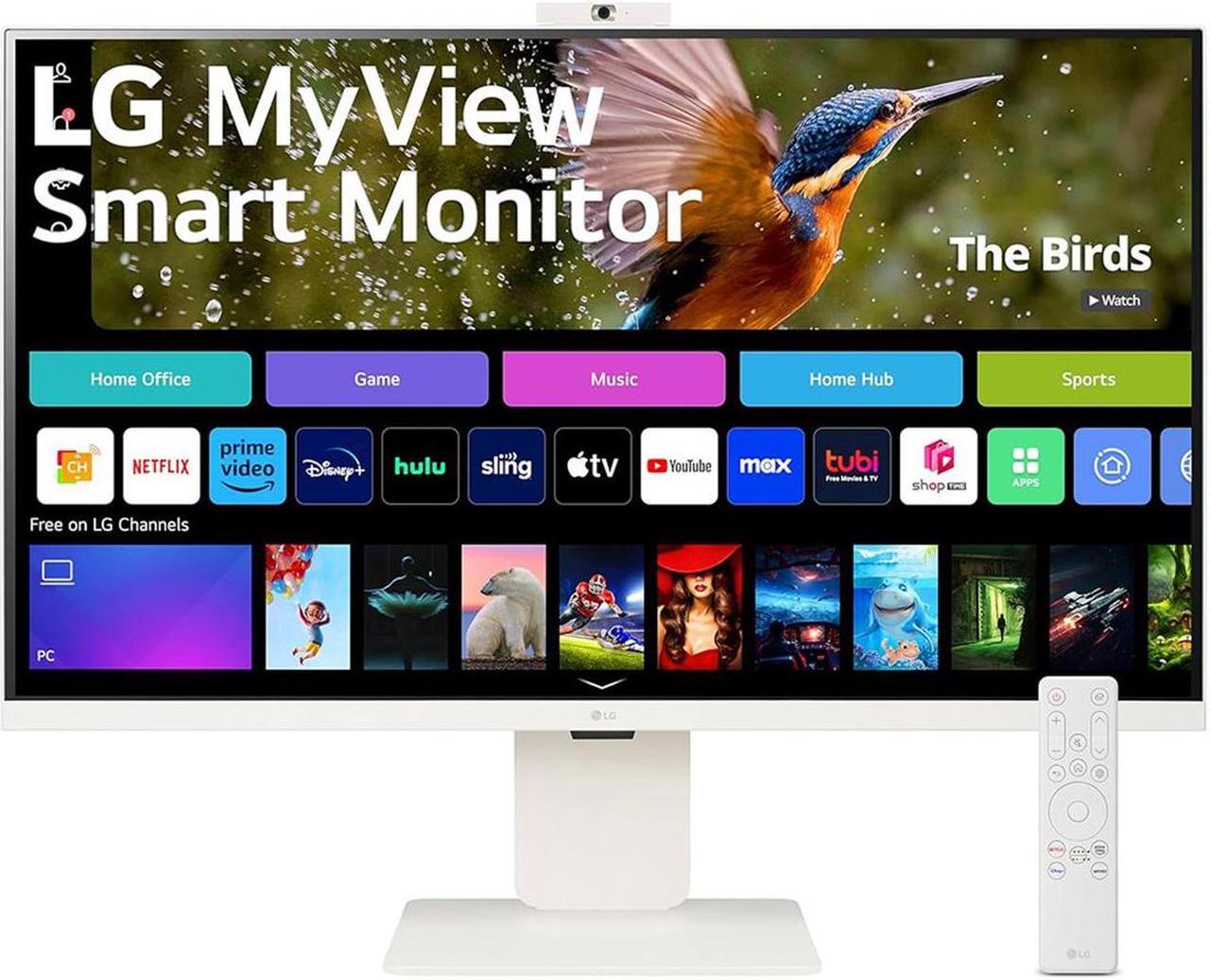 Alt view image 11 of 17 - LG 32SR85U-W 32-inch MyView 4K UHD, IPS Display, webOS Smart Monitor, ThinQ Home, USB Type-C 90W PD, Built-in FHD Webcam & Speaker, HDR 10, AirPlay 2, Screen Share, Bluetooth, White