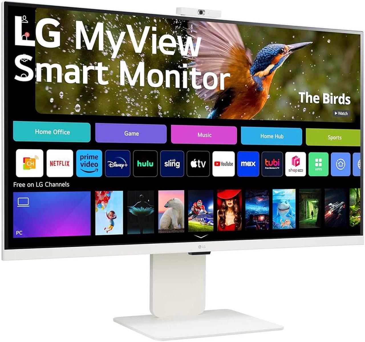 Alt view image 12 of 17 - LG 32SR85U-W 32-inch MyView 4K UHD, IPS Display, webOS Smart Monitor, ThinQ Home, USB Type-C 90W PD, Built-in FHD Webcam & Speaker, HDR 10, AirPlay 2, Screen Share, Bluetooth, White
