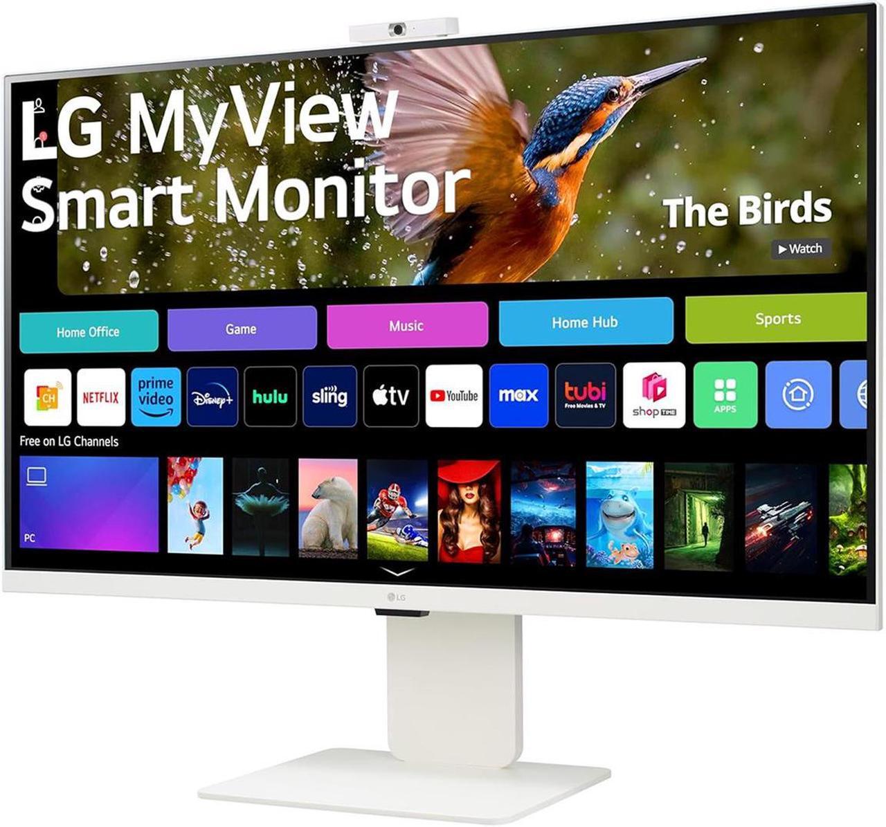 Alt view image 13 of 17 - LG 32SR85U-W 32-inch MyView 4K UHD, IPS Display, webOS Smart Monitor, ThinQ Home, USB Type-C 90W PD, Built-in FHD Webcam & Speaker, HDR 10, AirPlay 2, Screen Share, Bluetooth, White