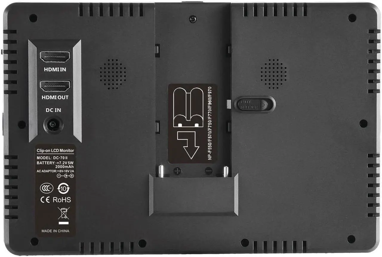 Alt view image 2 of 2 - Viltrox DC-70 II 7" LCD On-Camera HDMI Monitor, 1024x600 Resolution