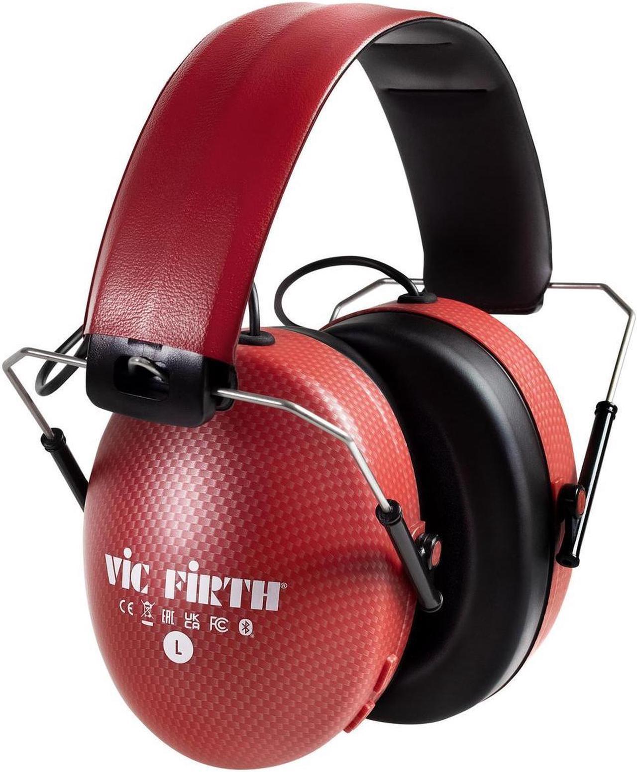 Alt view image 2 of 5 - Vic Firth Bluetooth Isolation Headphones, Red (Vxhp0012)