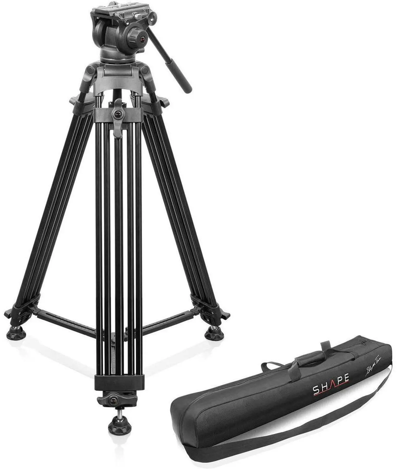 Main image of Shape 4-Section Aluminum Video Tripod with 75mm Bowl Fluid Head #SVT10K