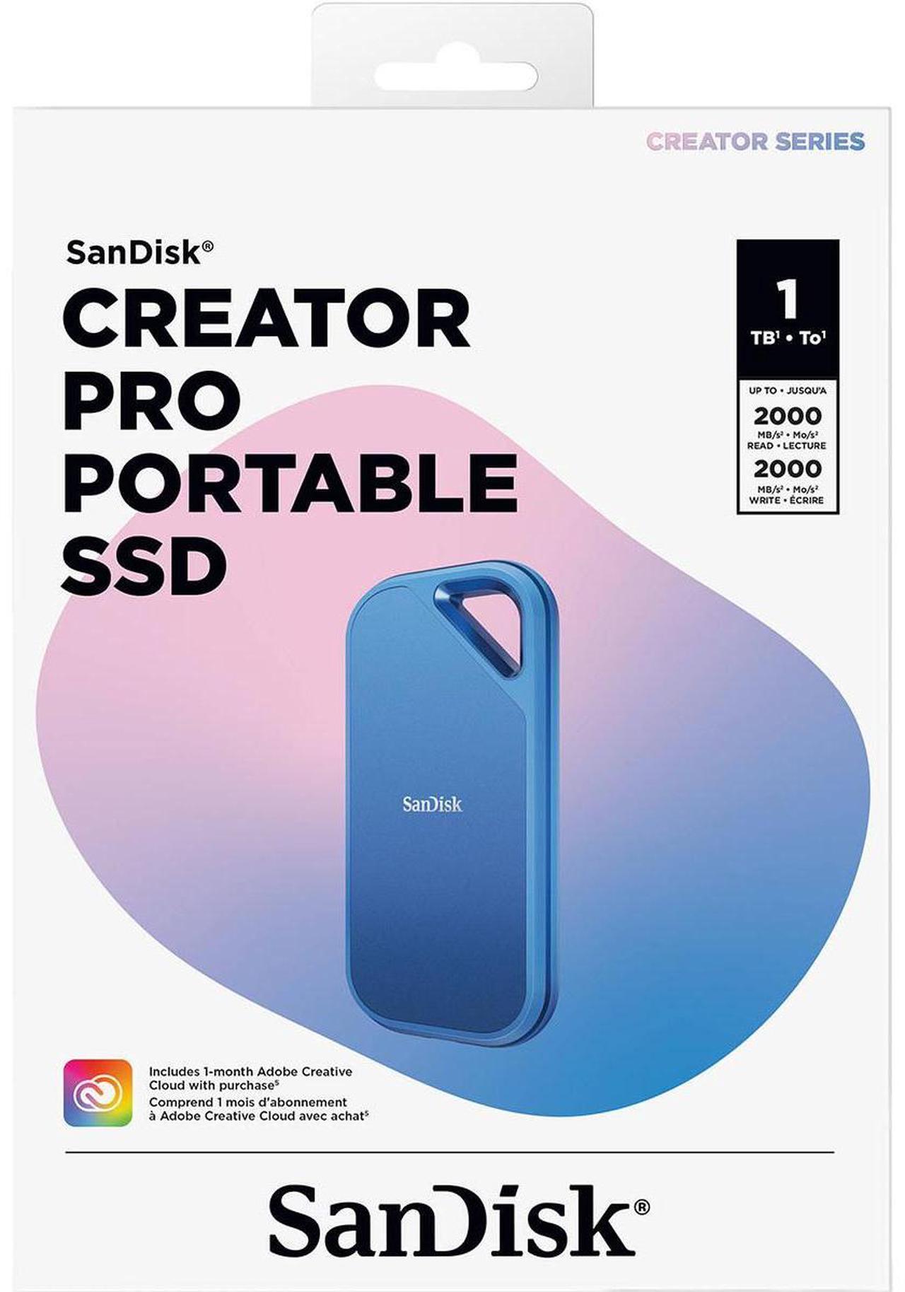 Alt view image 6 of 7 - SanDisk Creator Series Pro 1TB USB 3.2 Gen 2x2 Portable SSD #SDSSDE81C-1T00-G25