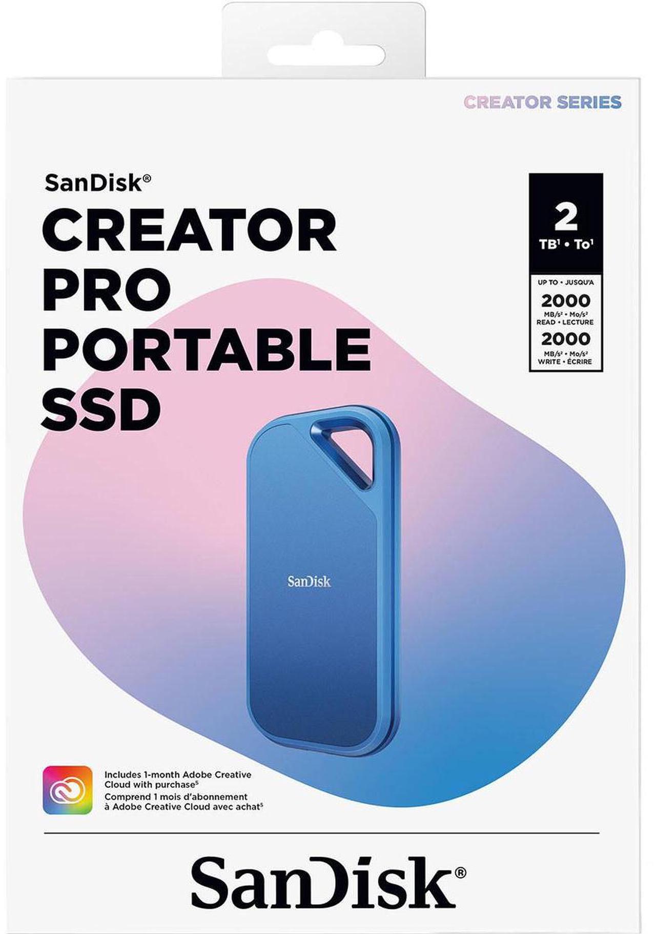 Alt view image 6 of 7 - SanDisk Creator Series Pro 2TB USB 3.2 Gen 2x2 Portable SSD #SDSSDE81C-2T00-G25