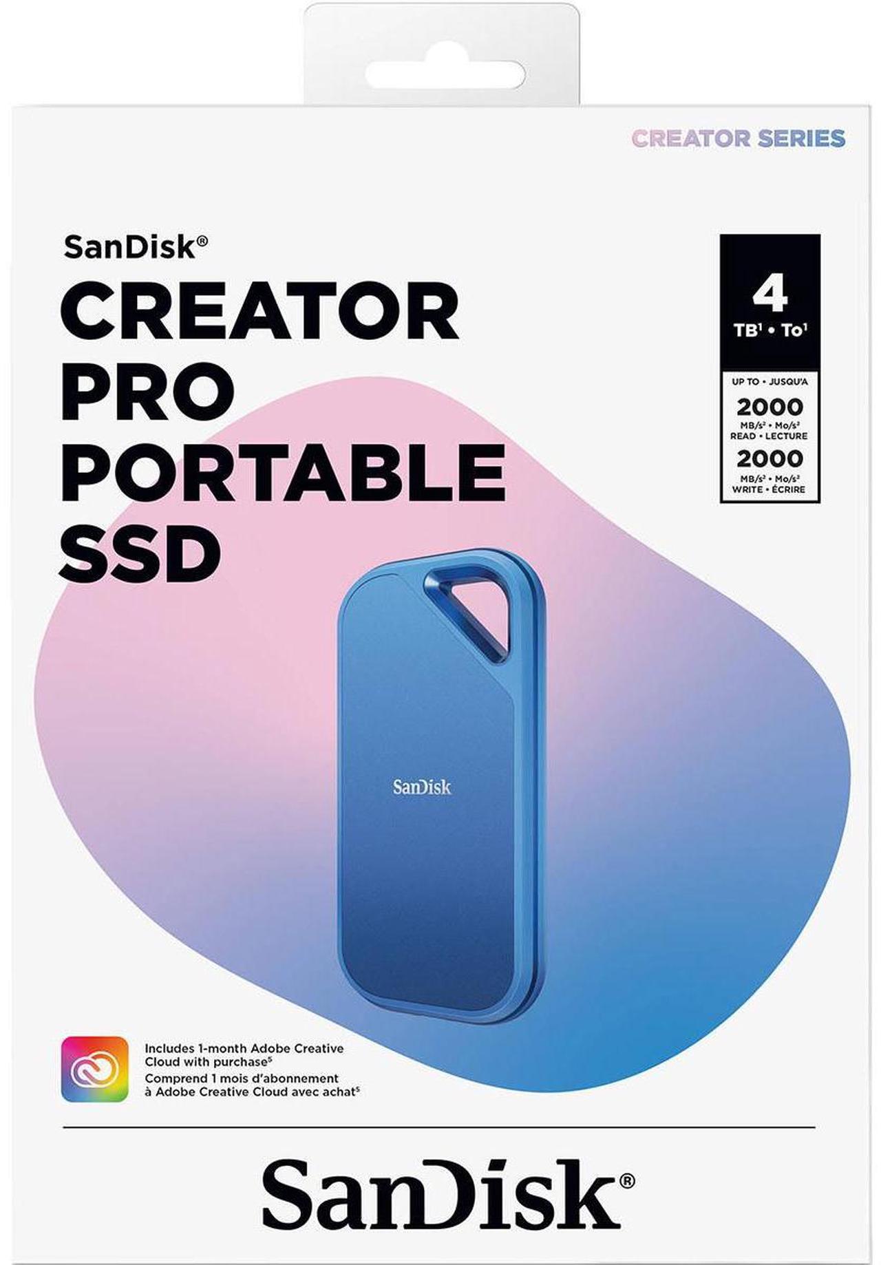 Alt view image 6 of 7 - SanDisk Creator Series Pro 4TB USB 3.2 Gen 2x2 Portable SSD #SDSSDE81C-4T00-G25