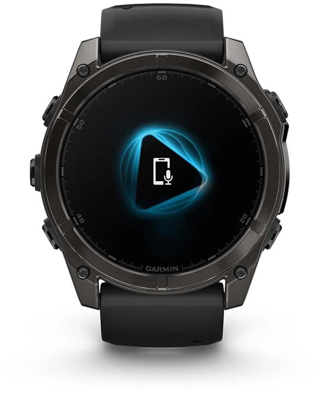 Alt view image 5 of 8 - Garmin FENIX851CGT Fenix 8 AMOLED 51mm Smart Watch - Carbon Gray and Black / Pebble Gray