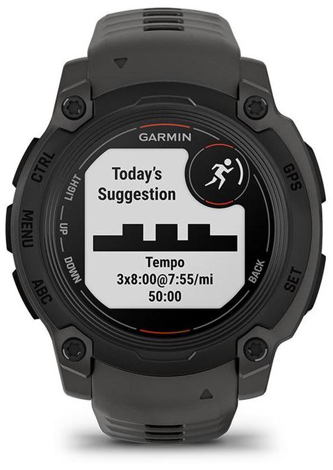 Alt view image 2 of 7 - Garmin Instinct® E 40mm, Rugged Outdoor GPS Smartwatch, 24/7 Health Monitoring, Wrist-Based Heart Rate, Up to 16 Days of Battery Life, Charcoal