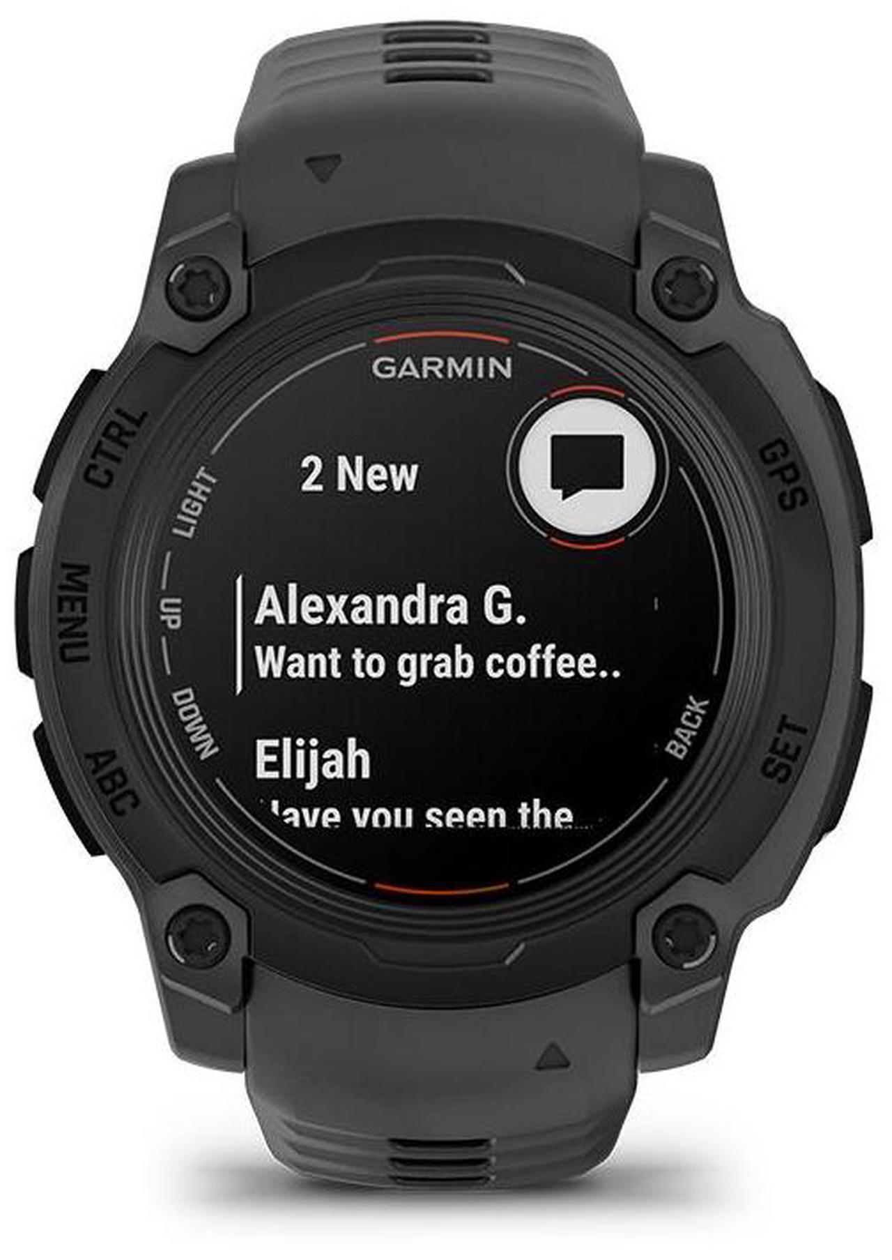Alt view image 3 of 7 - Garmin Instinct® E 40mm, Rugged Outdoor GPS Smartwatch, 24/7 Health Monitoring, Wrist-Based Heart Rate, Up to 16 Days of Battery Life, Charcoal