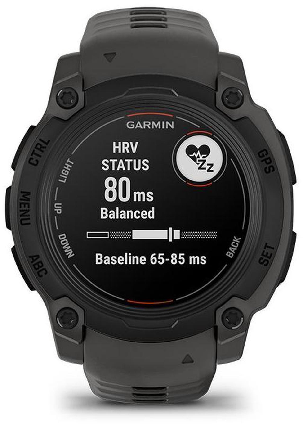 Alt view image 5 of 7 - Garmin Instinct® E 40mm, Rugged Outdoor GPS Smartwatch, 24/7 Health Monitoring, Wrist-Based Heart Rate, Up to 16 Days of Battery Life, Charcoal