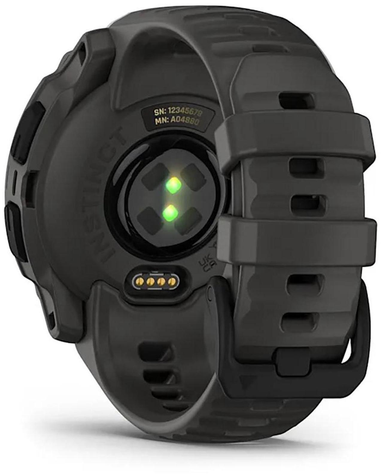 Alt view image 7 of 7 - Garmin Instinct® E 40mm, Rugged Outdoor GPS Smartwatch, 24/7 Health Monitoring, Wrist-Based Heart Rate, Up to 16 Days of Battery Life, Charcoal