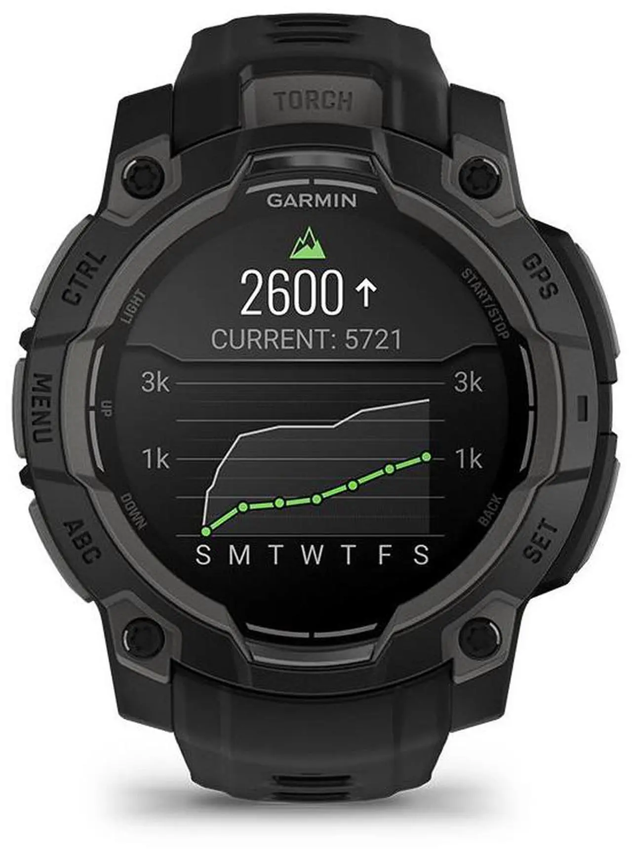 Alt view image 10 of 14 - Garmin Instinct® 3 45mm, AMOLED Display, Rugged Outdoor GPS Smartwatch, Metal-Reinforced Bezel, Built-in Flashlight, Up to 18 Days of Battery Life, Black