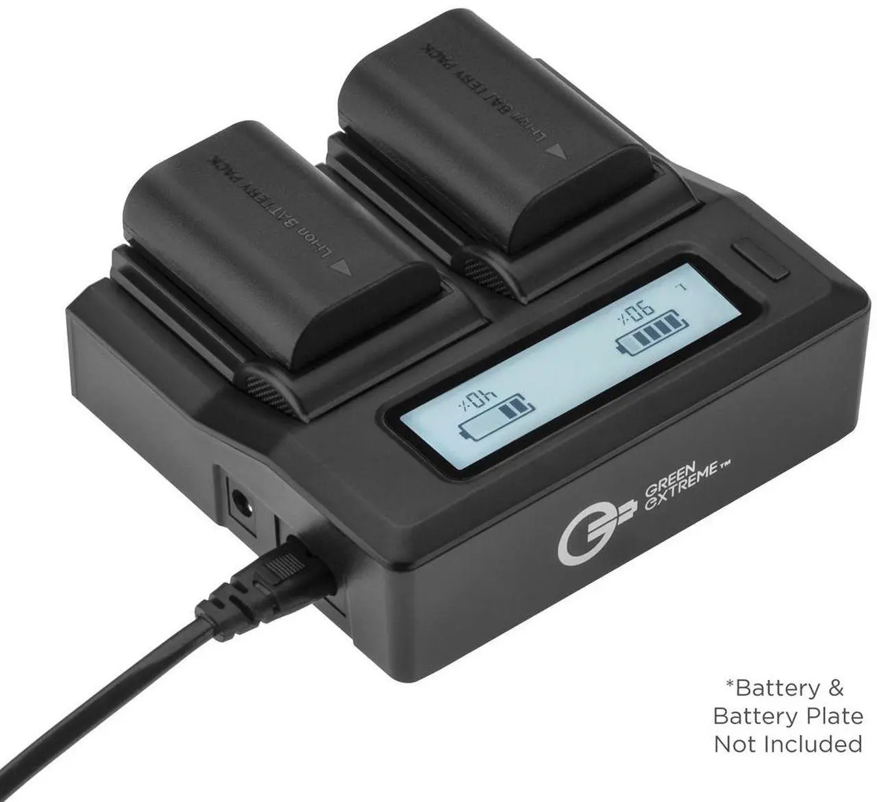 Alt view image 5 of 7 - Green Extreme Dual Smart Charger with LCD Screen f/Panasonic DMW-BLE9/DMW-BLG10